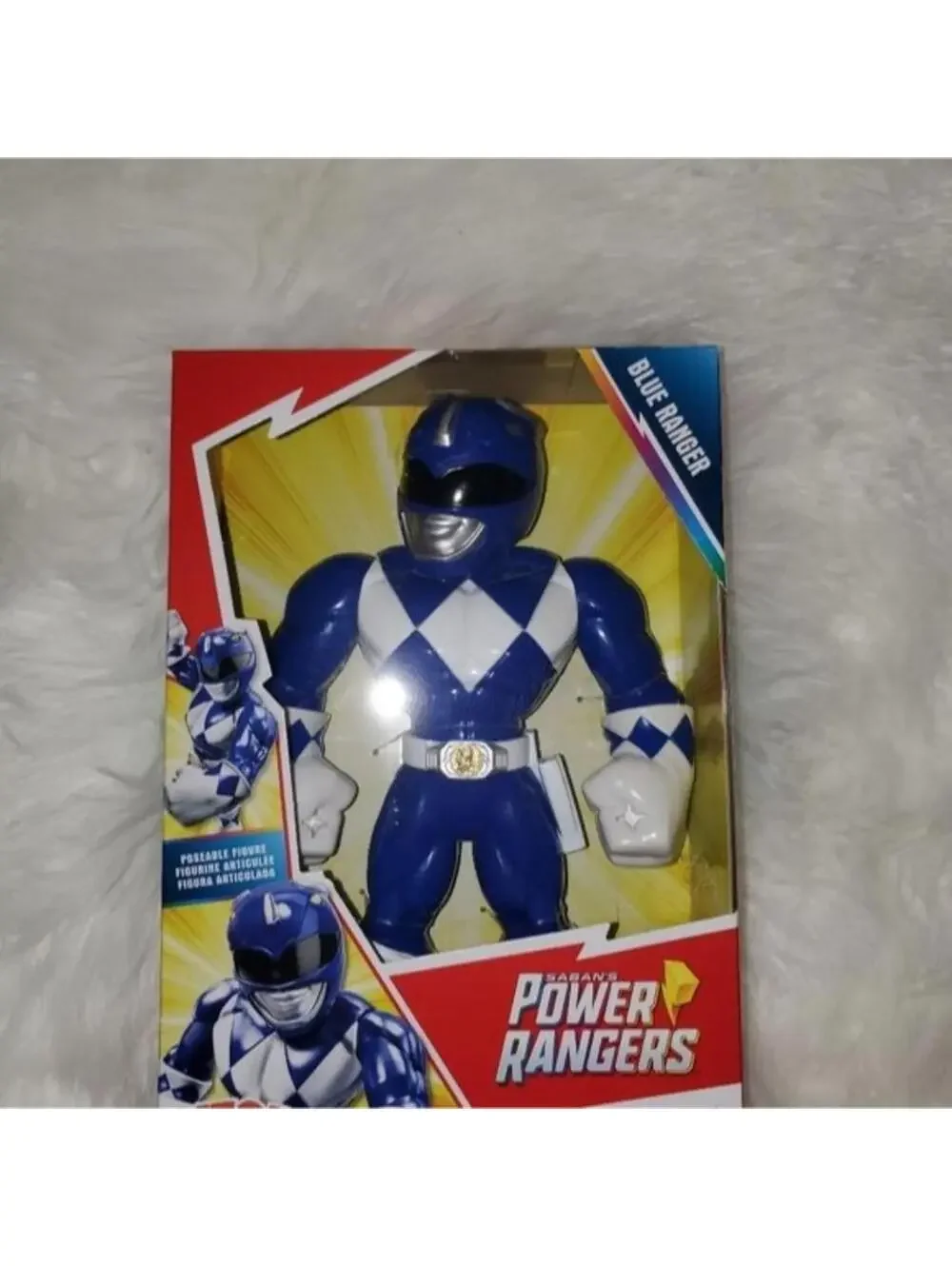#39 New Playskool Heroes Mega Mighties Blue Ranger 10” Figure